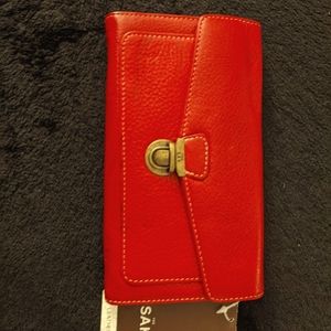 Vintage Red Leather Clutch
